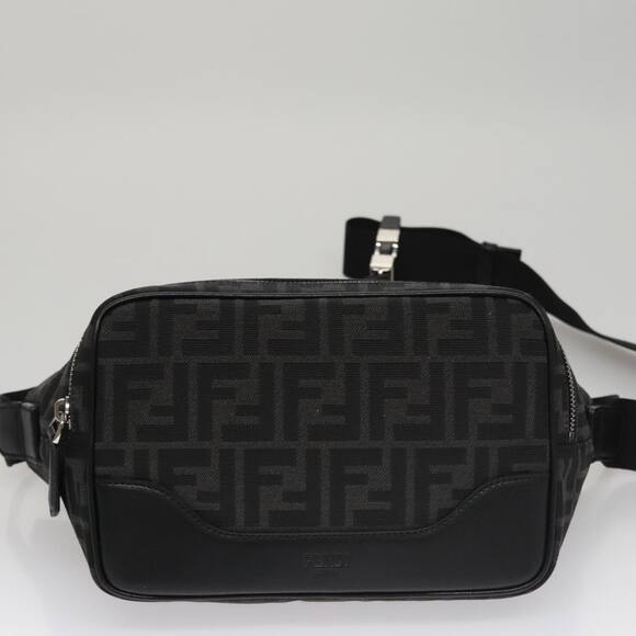 FENDI Zucca Canvas Shoulder Bag Black - Picture 5 of 12